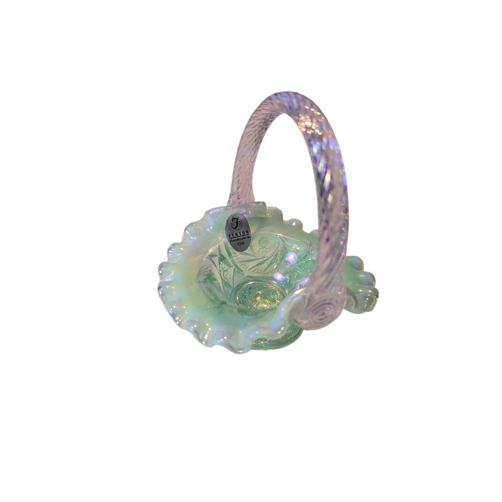 Vintage Fenton‎ Collectable hand blown glass Basket